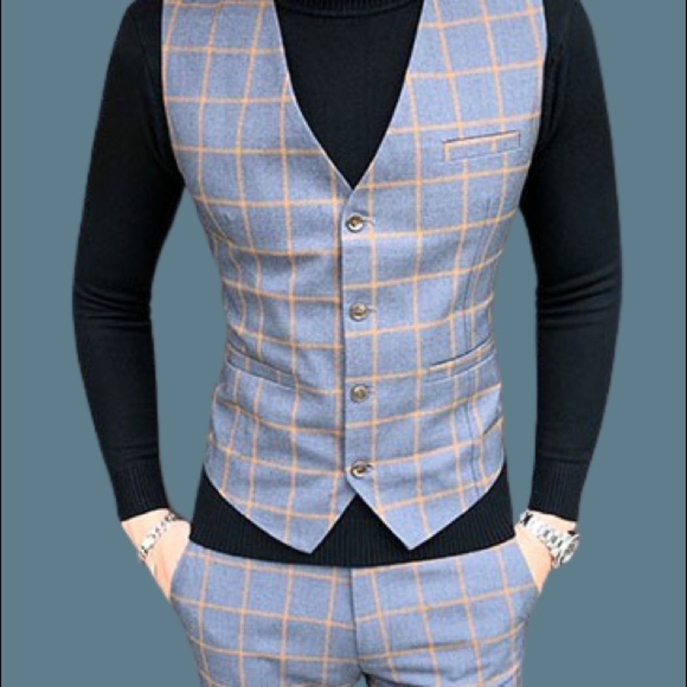 3 pieces suit plain
